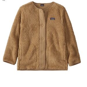 Patagonia Kids' Brown Fleece Puffer Los Gatos Cardigan Jacket Size M